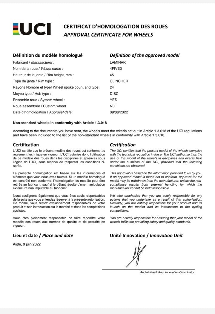 Laminar 45mm Team Edition